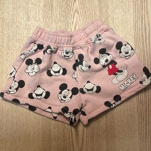 Zara pink Mickey Mouse shorts